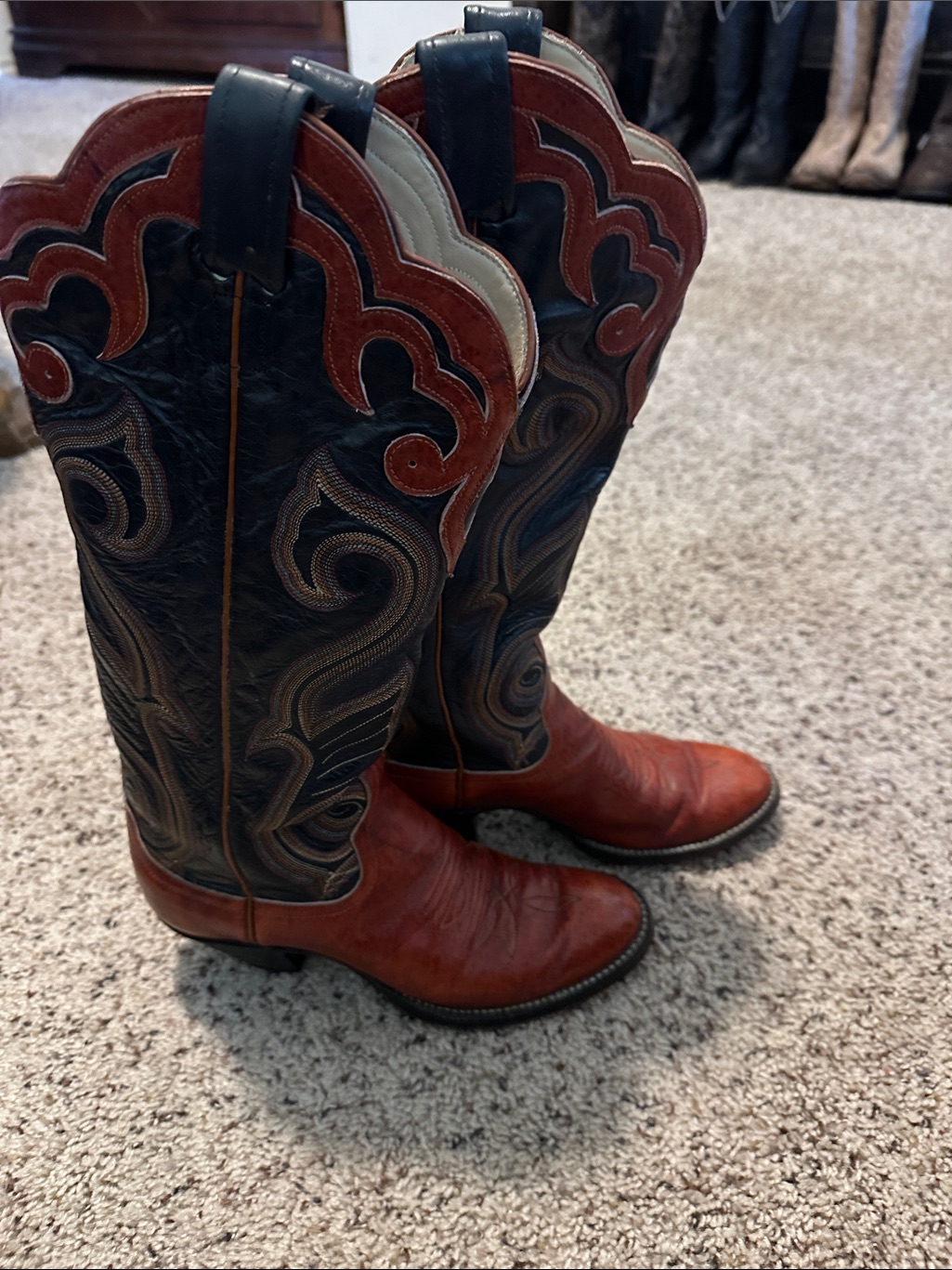 Larry Mahan Women’s Two-Tone Vintage Western Cowboy Boots Size 5
